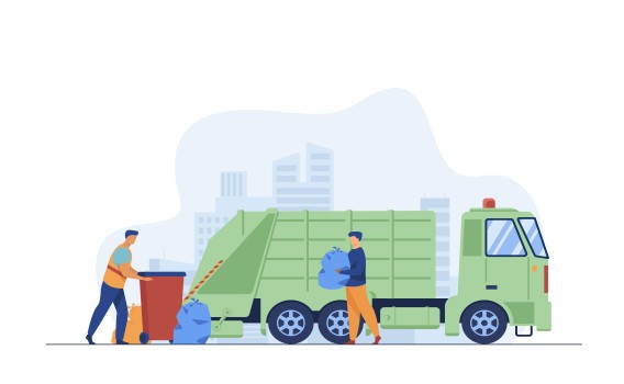 illustration camion poubelle