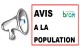 Un porte voix : avis à la population et logo de la commune de Brax