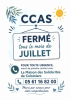 Fermeture estivale du CCAS du 1er au 31 juillet 2026