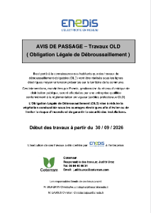 Travaux de d&eacute;brousaillage pour limiter les risques d'incendie &agrave; partir du 30 septembre 2026