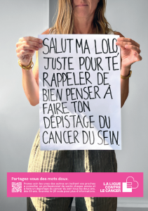 affiche incitant au d&eacute;pistage du cancer du sein